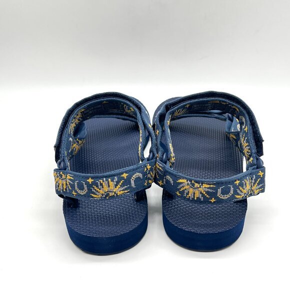 Teva Womens Size 9 Navy Blue Gold Original Universal Sun Moon Celestial Sandals - Picture 7 of 13